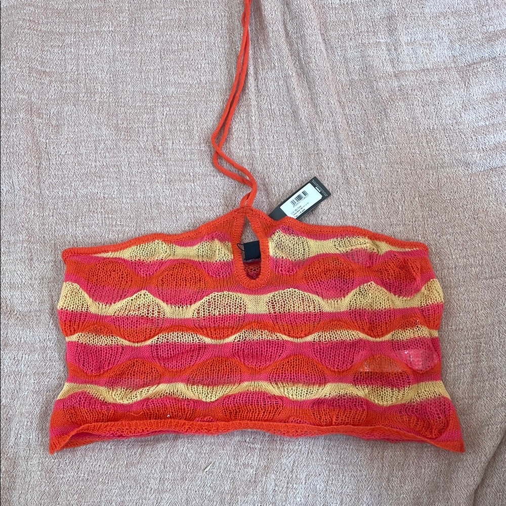 Colorful Knit Halter Top